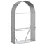 brændestativ 120x45x210 cm galvaniseret stål lysegrå