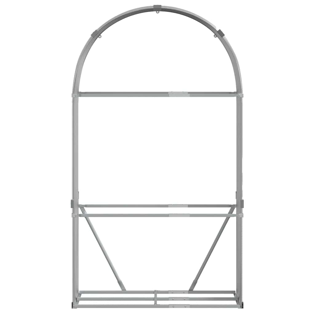 brændestativ 120x45x210 cm galvaniseret stål lysegrå