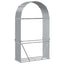 brændestativ 120x45x210 cm galvaniseret stål lysegrå
