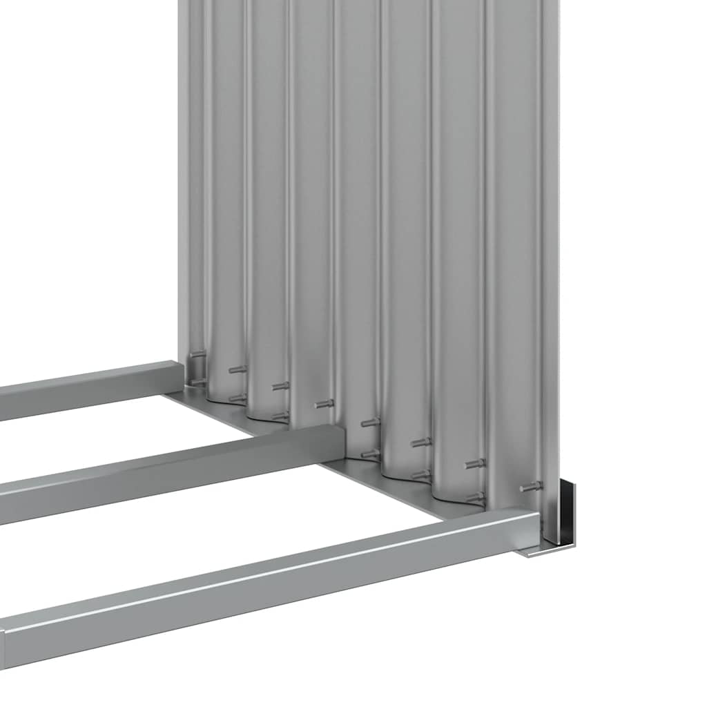 brændestativ 120x45x210 cm galvaniseret stål lysegrå