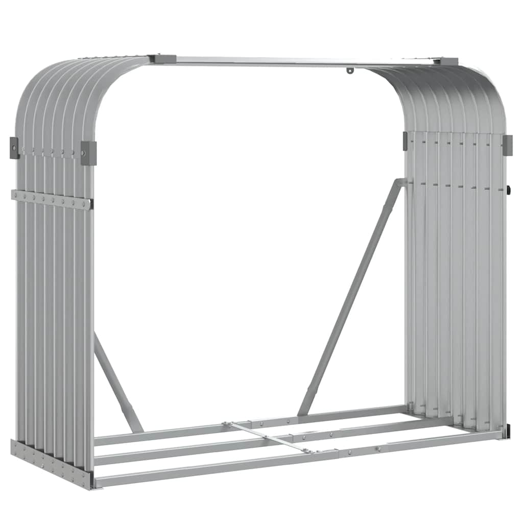 brændestativ 120x45x100 cm galvaniseret stål lysegrå