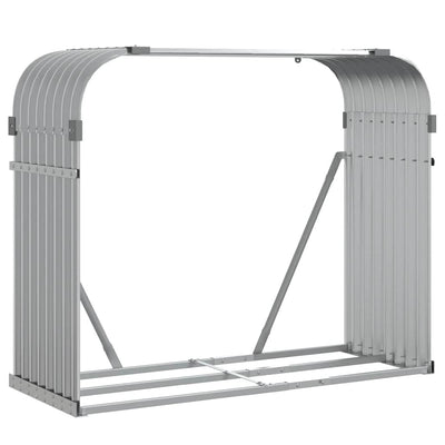 brændestativ 120x45x100 cm galvaniseret stål lysegrå