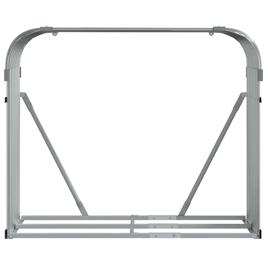 brændestativ 120x45x100 cm galvaniseret stål lysegrå