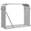 brændestativ 120x45x100 cm galvaniseret stål lysegrå