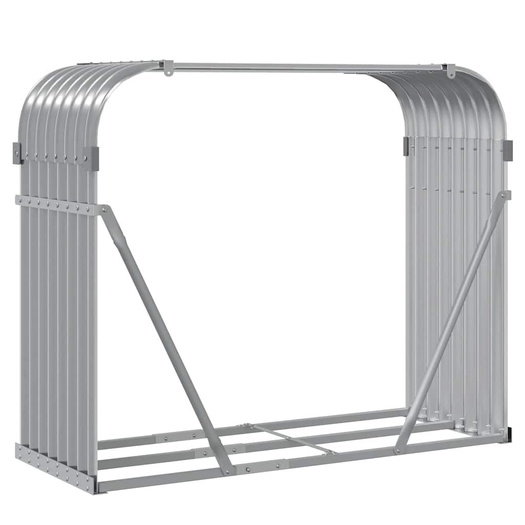 brændestativ 120x45x100 cm galvaniseret stål lysegrå