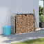 brændestativ 120x45x100 cm galvaniseret stål lysegrå