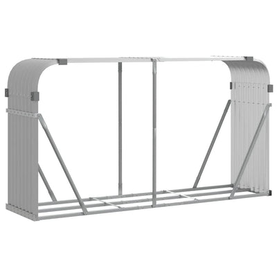 brændestativ 180x45x100 cm galvaniseret stål lysegrå