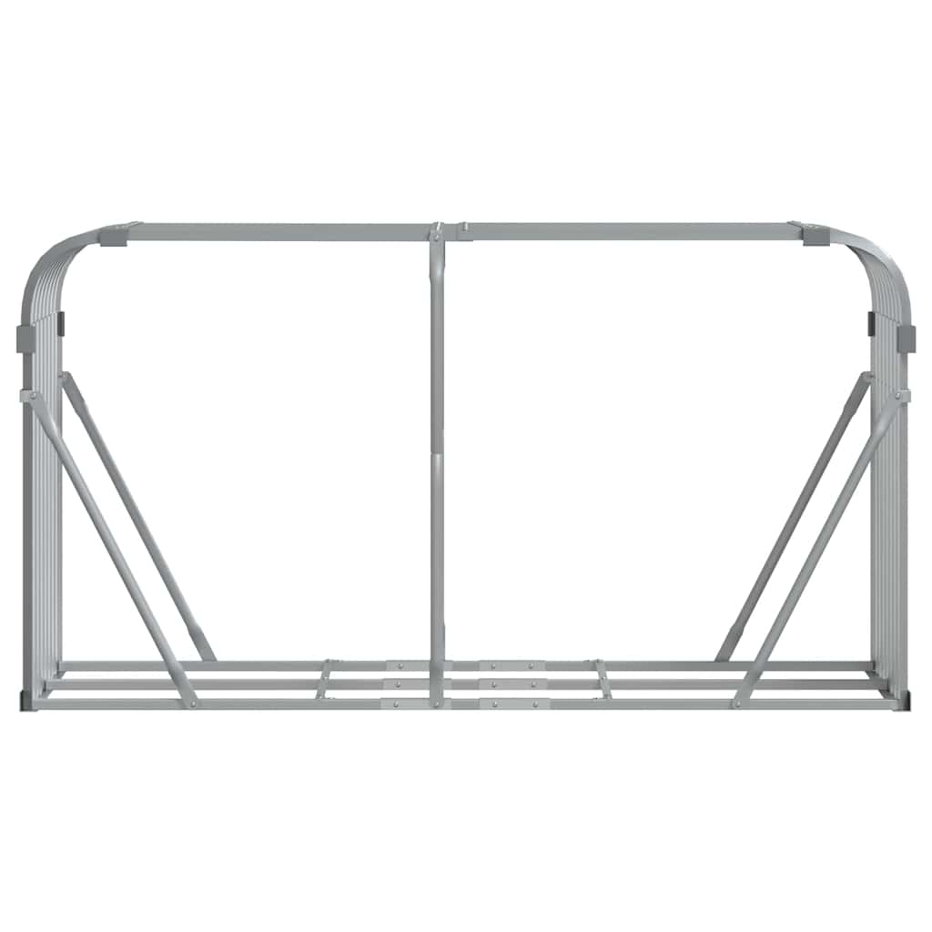 brændestativ 180x45x100 cm galvaniseret stål lysegrå