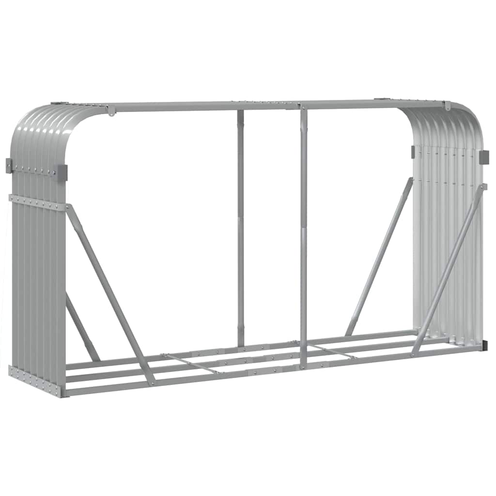 brændestativ 180x45x100 cm galvaniseret stål lysegrå