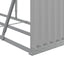 brændestativ 180x45x100 cm galvaniseret stål lysegrå