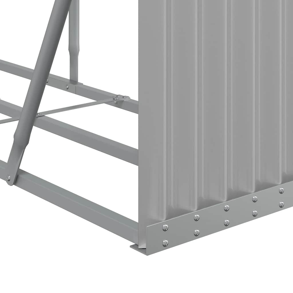 brændestativ 180x45x100 cm galvaniseret stål lysegrå