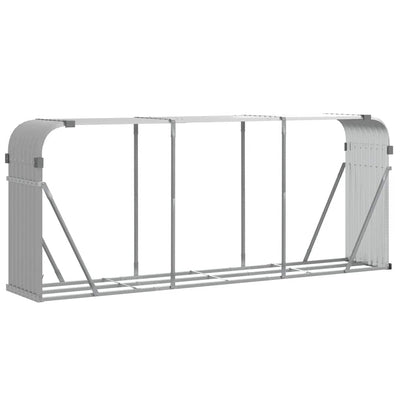 brændestativ 234x45x100 cm galvaniseret stål lysegrå