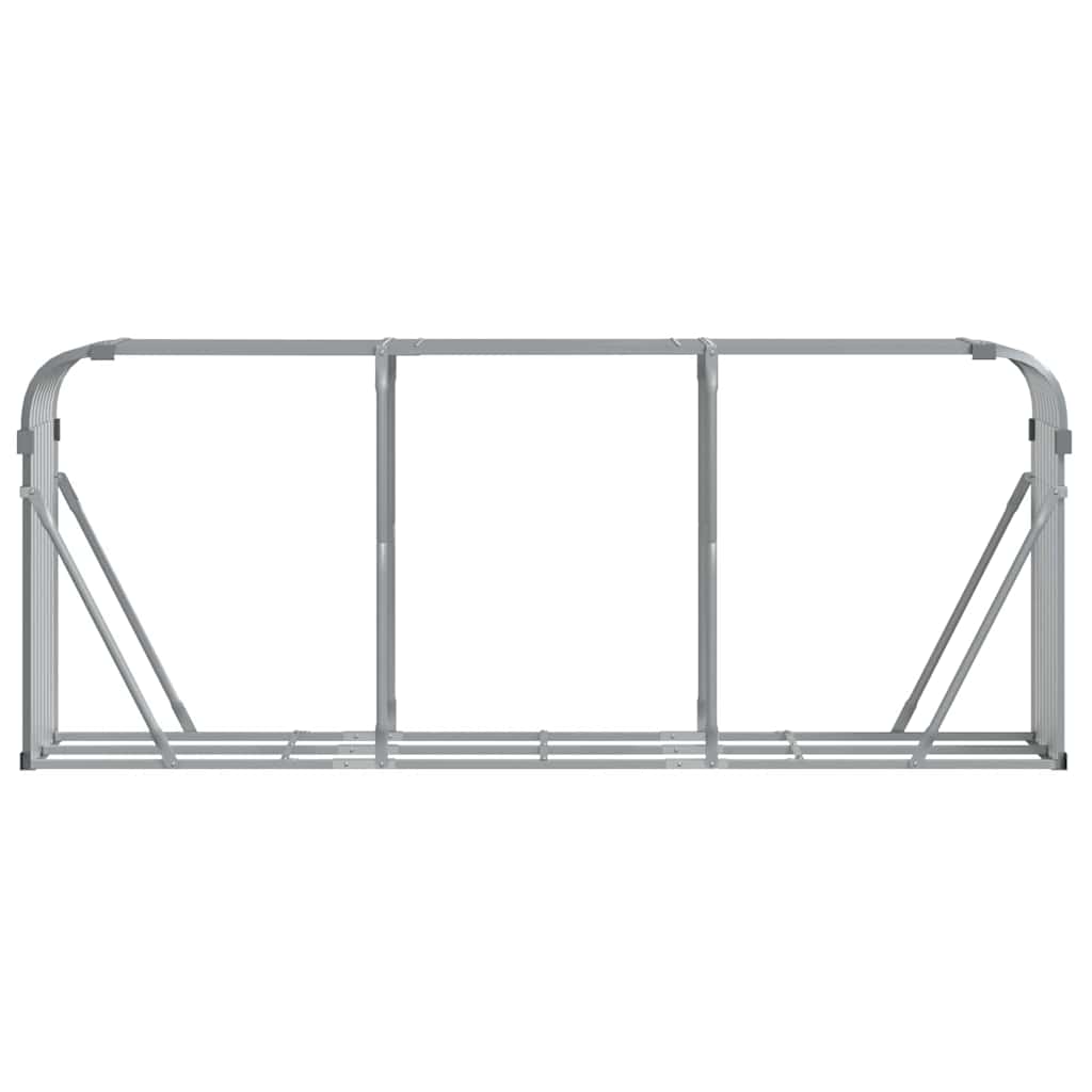 brændestativ 234x45x100 cm galvaniseret stål lysegrå