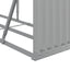 brændestativ 234x45x100 cm galvaniseret stål lysegrå