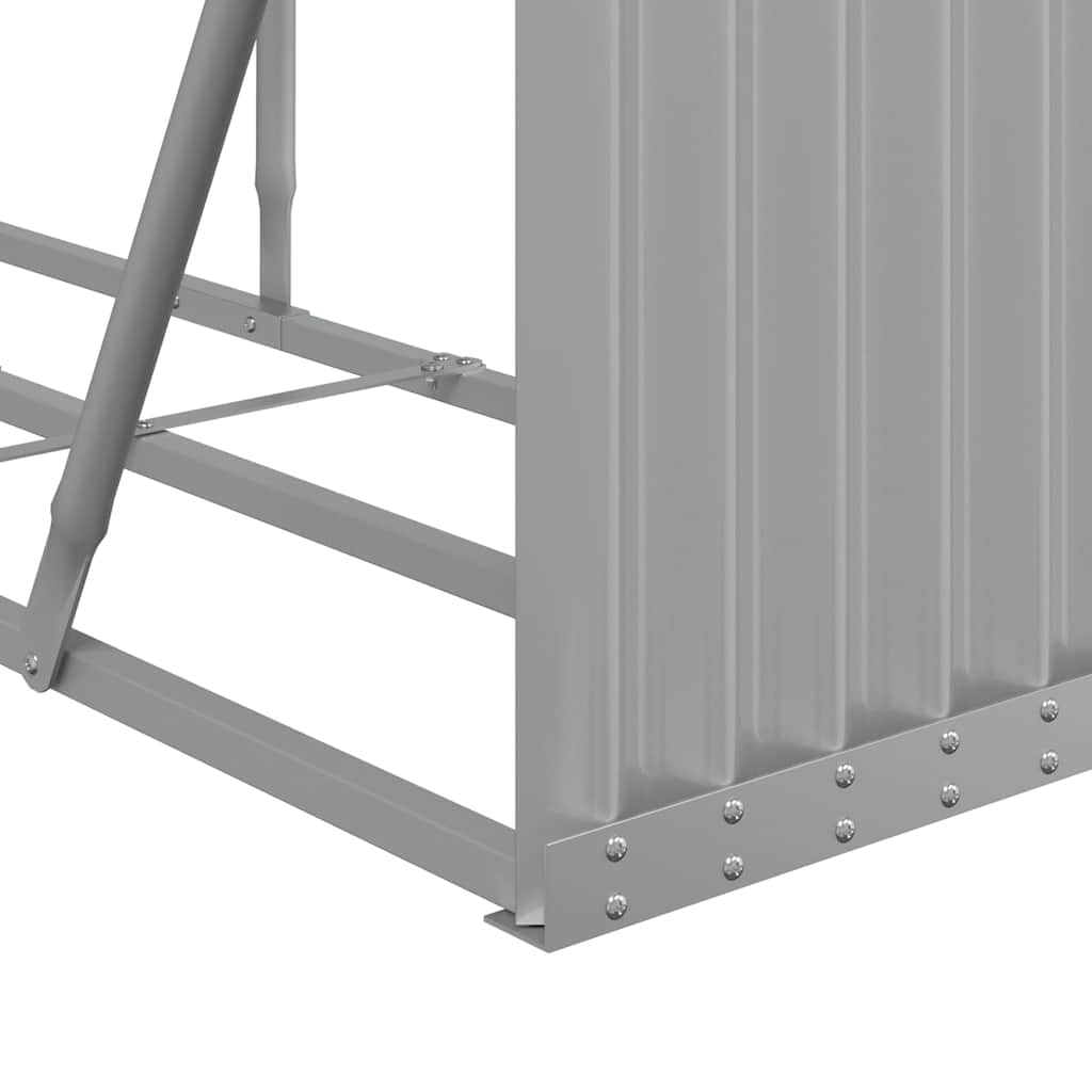 brændestativ 234x45x100 cm galvaniseret stål lysegrå