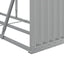 brændeholder lysegrå 300x45x100 cm galvaniseret stål