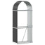 brændeholder antracit 80x45x190 cm galvaniseret stål