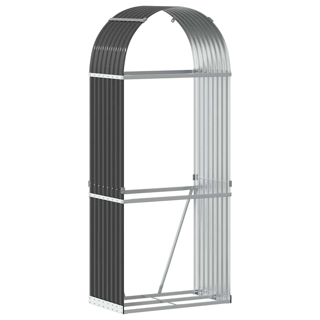 brændeholder antracit 80x45x190 cm galvaniseret stål