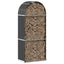 brændeholder antracit 80x45x190 cm galvaniseret stål