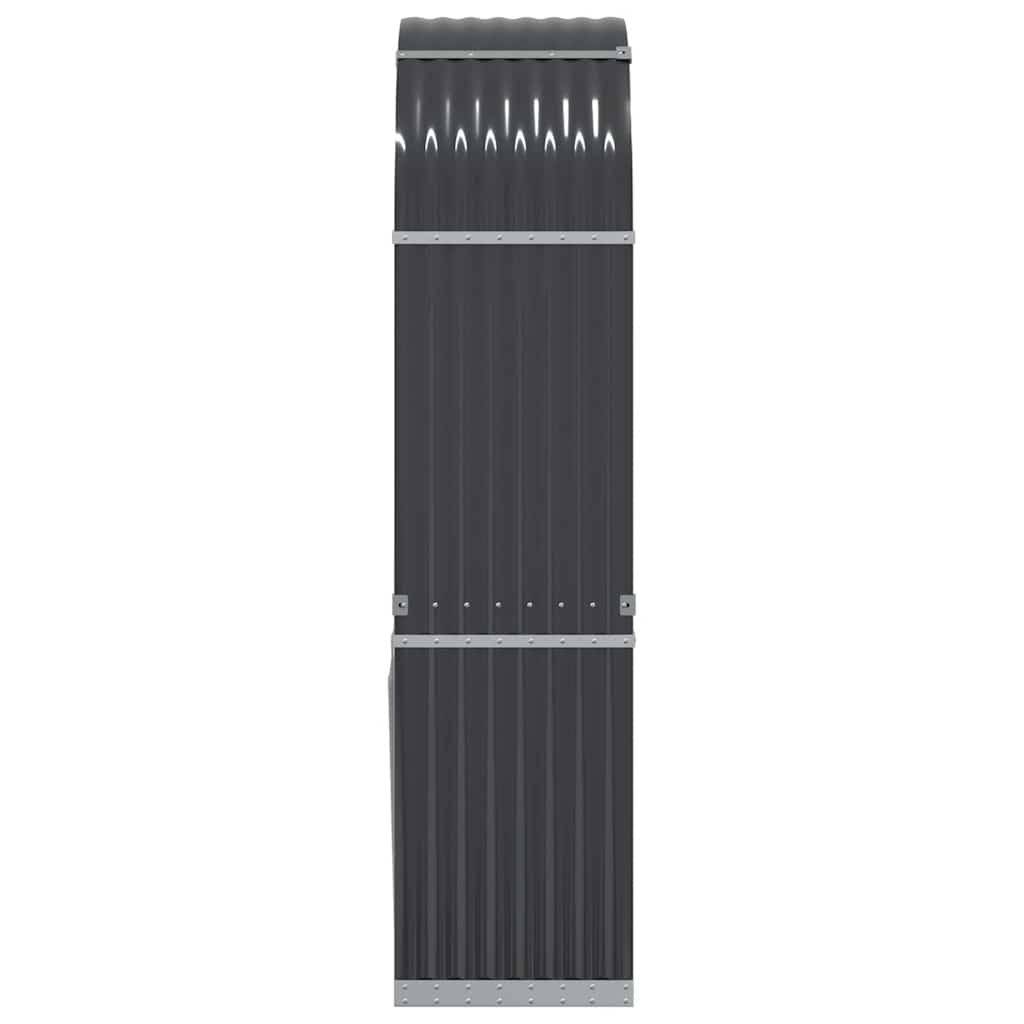 brændeholder antracit 80x45x190 cm galvaniseret stål