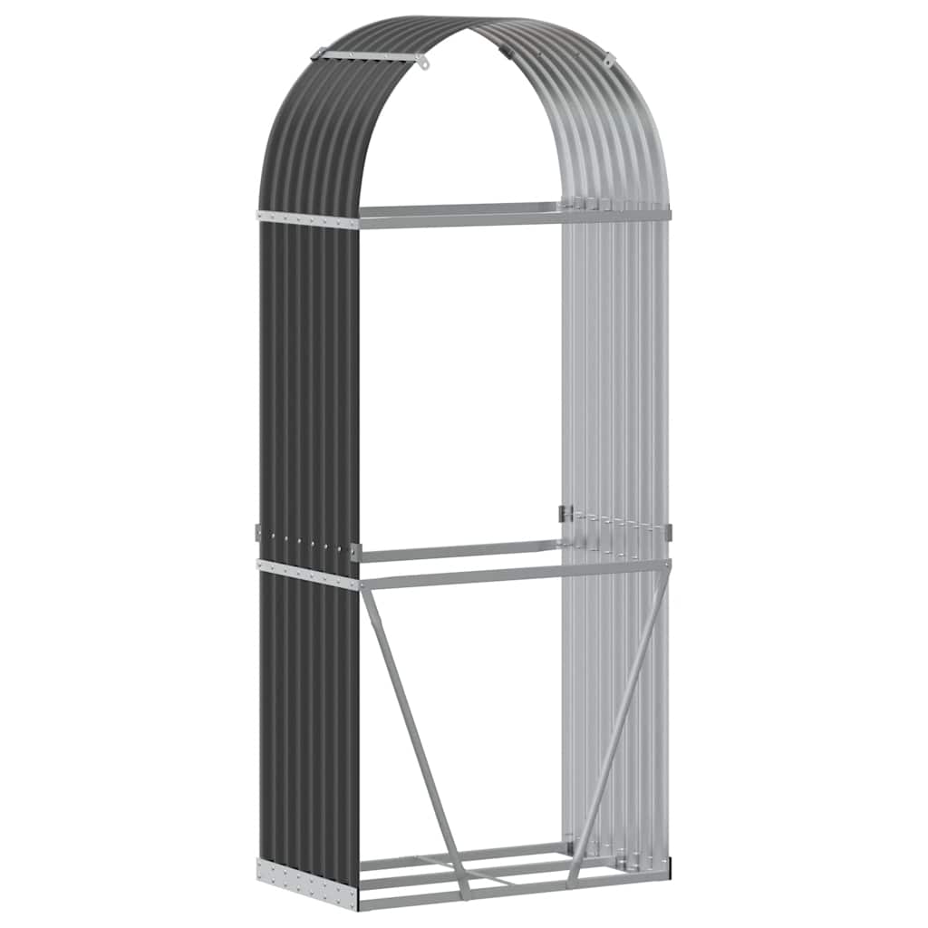 brændeholder antracit 80x45x190 cm galvaniseret stål