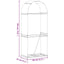 brændeholder antracit 80x45x190 cm galvaniseret stål