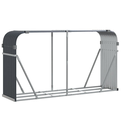 brændestativ 180x45x100 cm galvaniseret stål antracitgrå