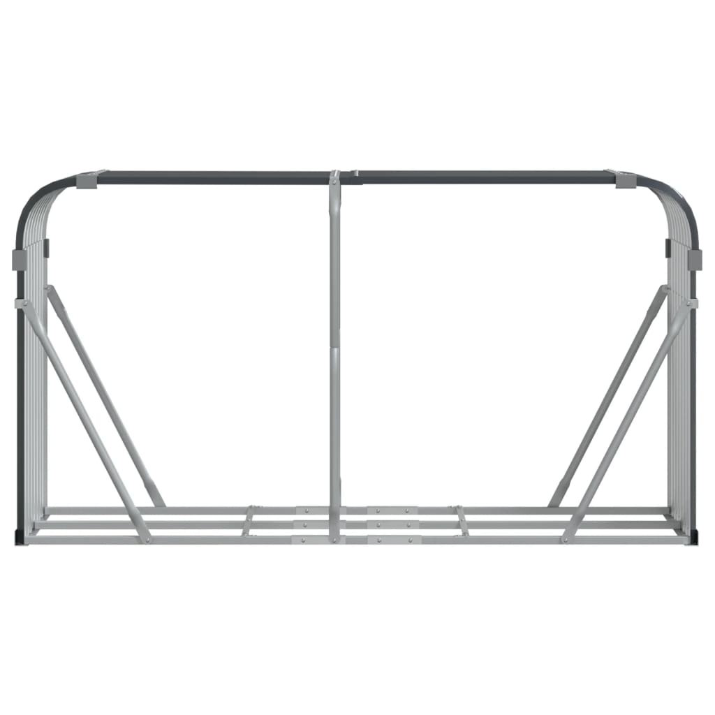 brændestativ 180x45x100 cm galvaniseret stål antracitgrå