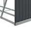 brændestativ 180x45x100 cm galvaniseret stål antracitgrå