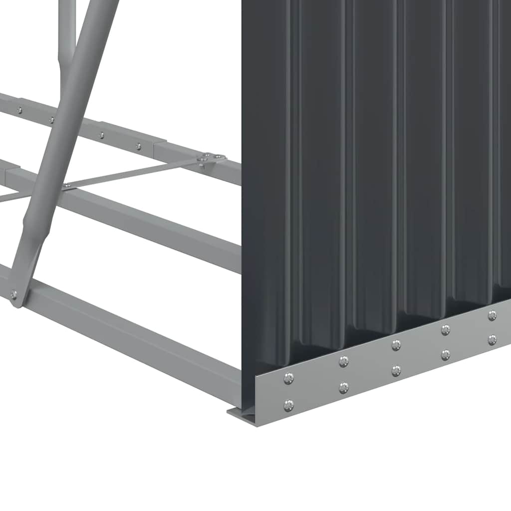 brændestativ 180x45x100 cm galvaniseret stål antracitgrå