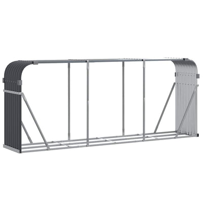 brændeholder antracit 234x45x100 cm galvaniseret stål