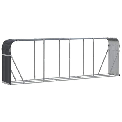 brændestativ 300x45x100 cm galvaniseret stål antracitgrå