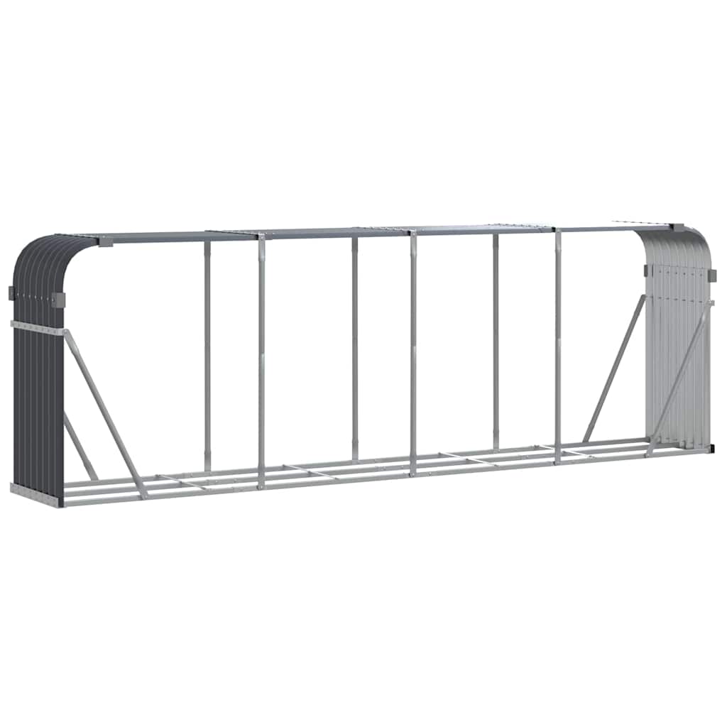 brændestativ 300x45x100 cm galvaniseret stål antracitgrå