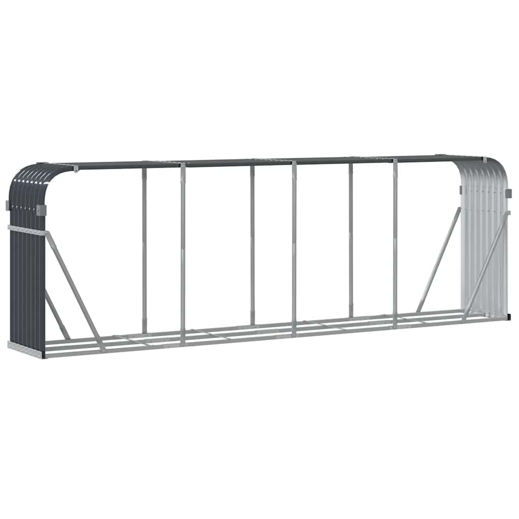 brændestativ 300x45x100 cm galvaniseret stål antracitgrå