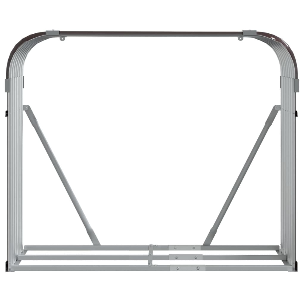 brændestativ 120x45x100 cm galvaniseret stål brun