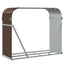 brændestativ 120x45x100 cm galvaniseret stål brun