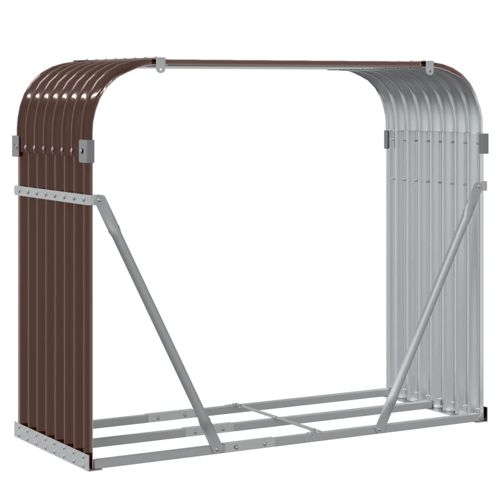 brændestativ 120x45x100 cm galvaniseret stål brun