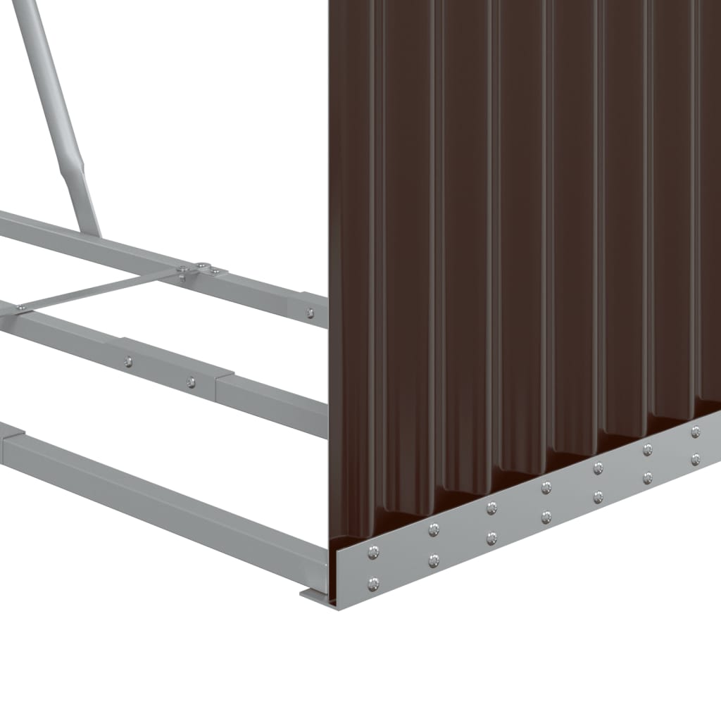 brændestativ 120x45x100 cm galvaniseret stål brun