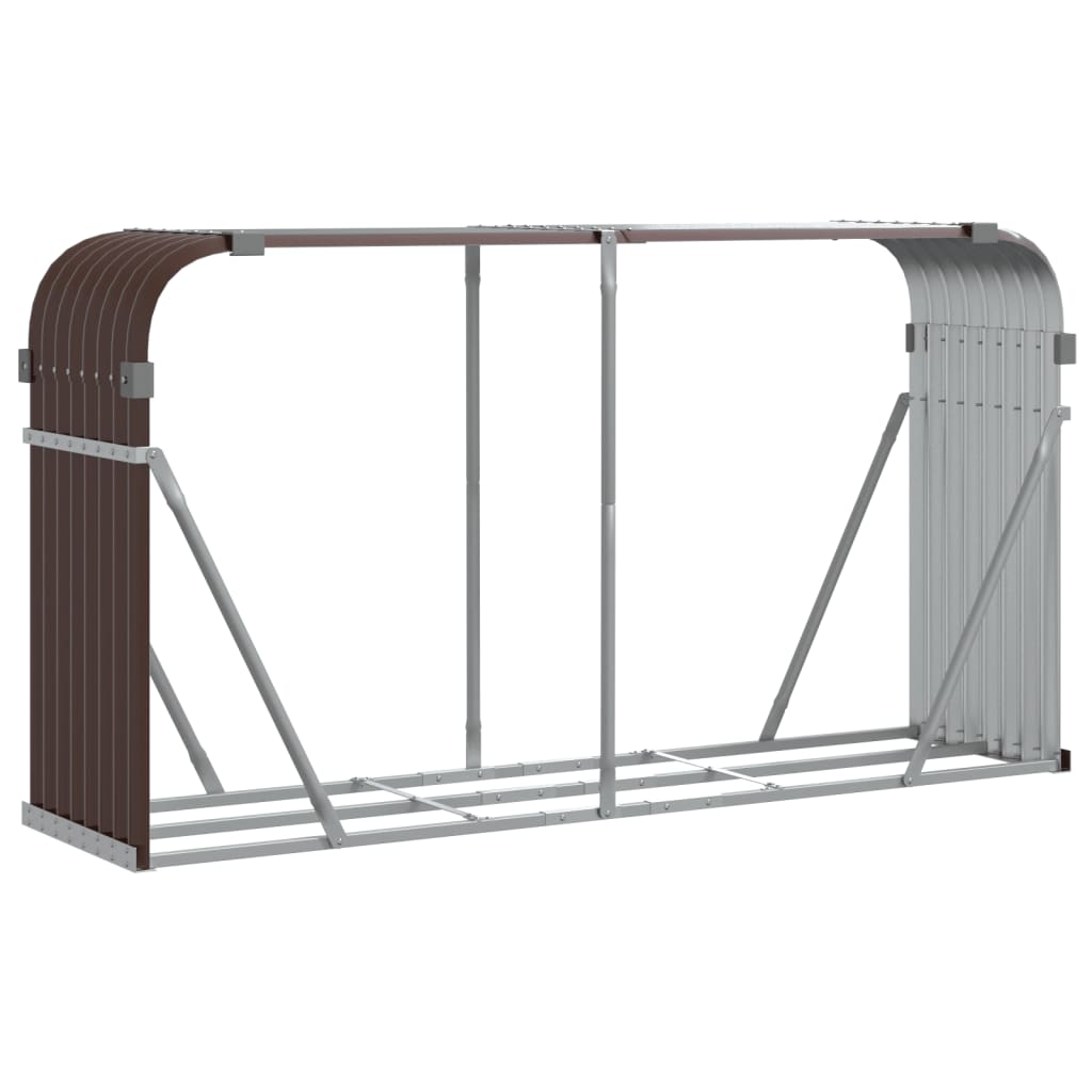 brændestativ 120x45x100 cm galvaniseret stål brun