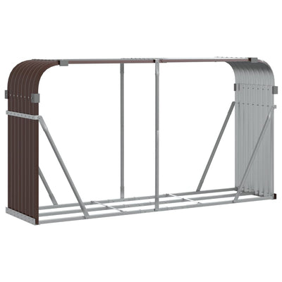 brændestativ 120x45x100 cm galvaniseret stål brun