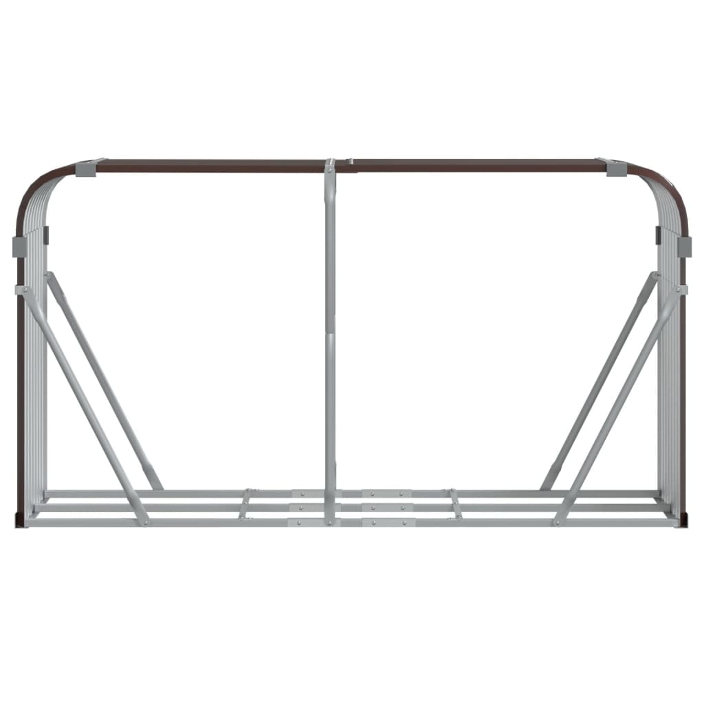 brændestativ 120x45x100 cm galvaniseret stål brun