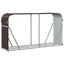 brændestativ 120x45x100 cm galvaniseret stål brun