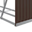 brændestativ 120x45x100 cm galvaniseret stål brun
