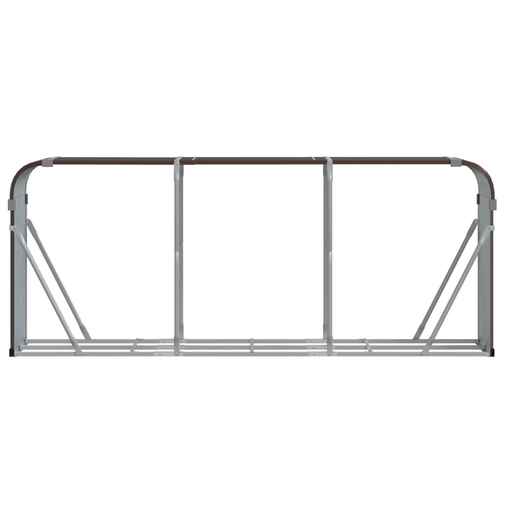 brændestativ 234x45x100 cm galvaniseret stål brun