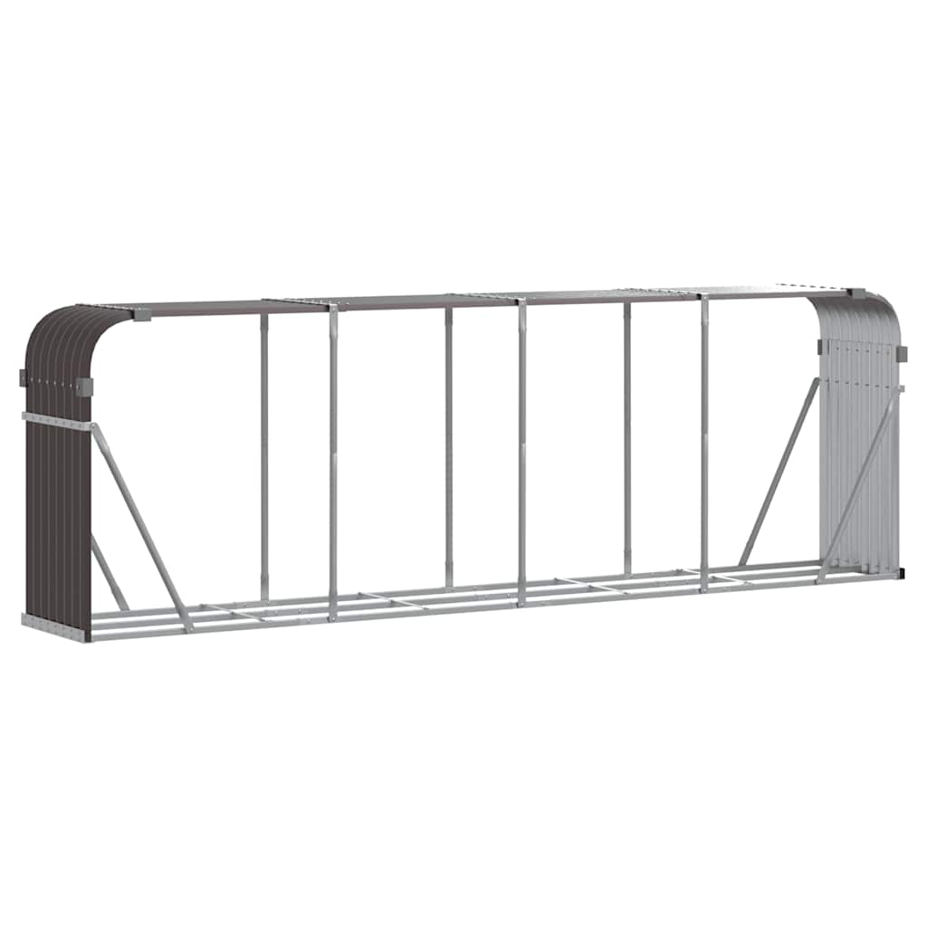 brændestativ 300x45x100 cm galvaniseret stål brun