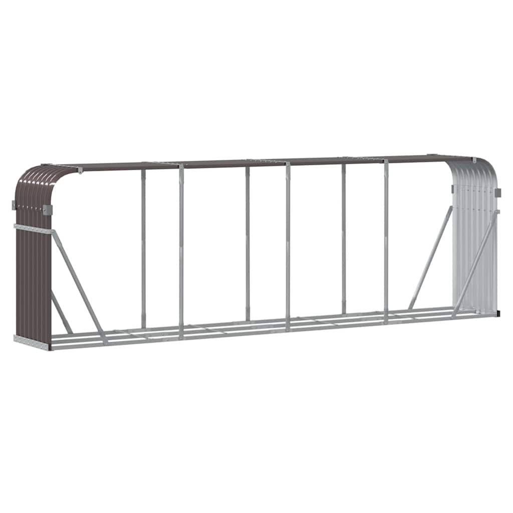 brændestativ 300x45x100 cm galvaniseret stål brun