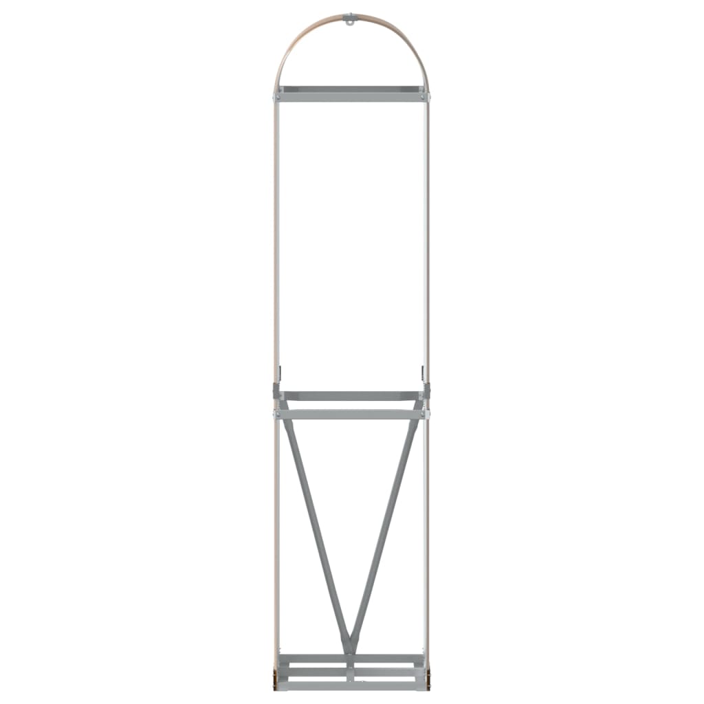 brændestativ 40x45x170 cm galvaniseret stål trælook