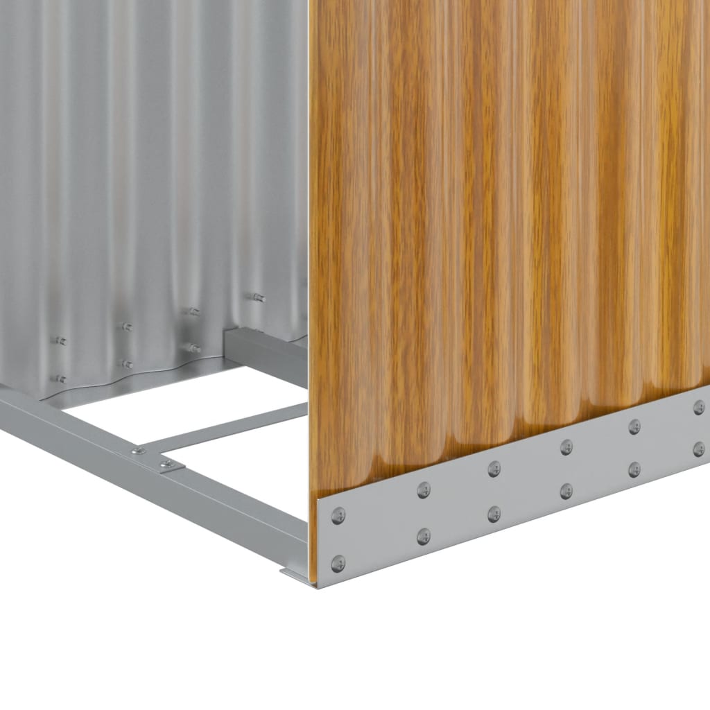 brændestativ 40x45x170 cm galvaniseret stål trælook
