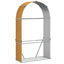brændestativ 120x45x210 cm galvaniseret stål trælook