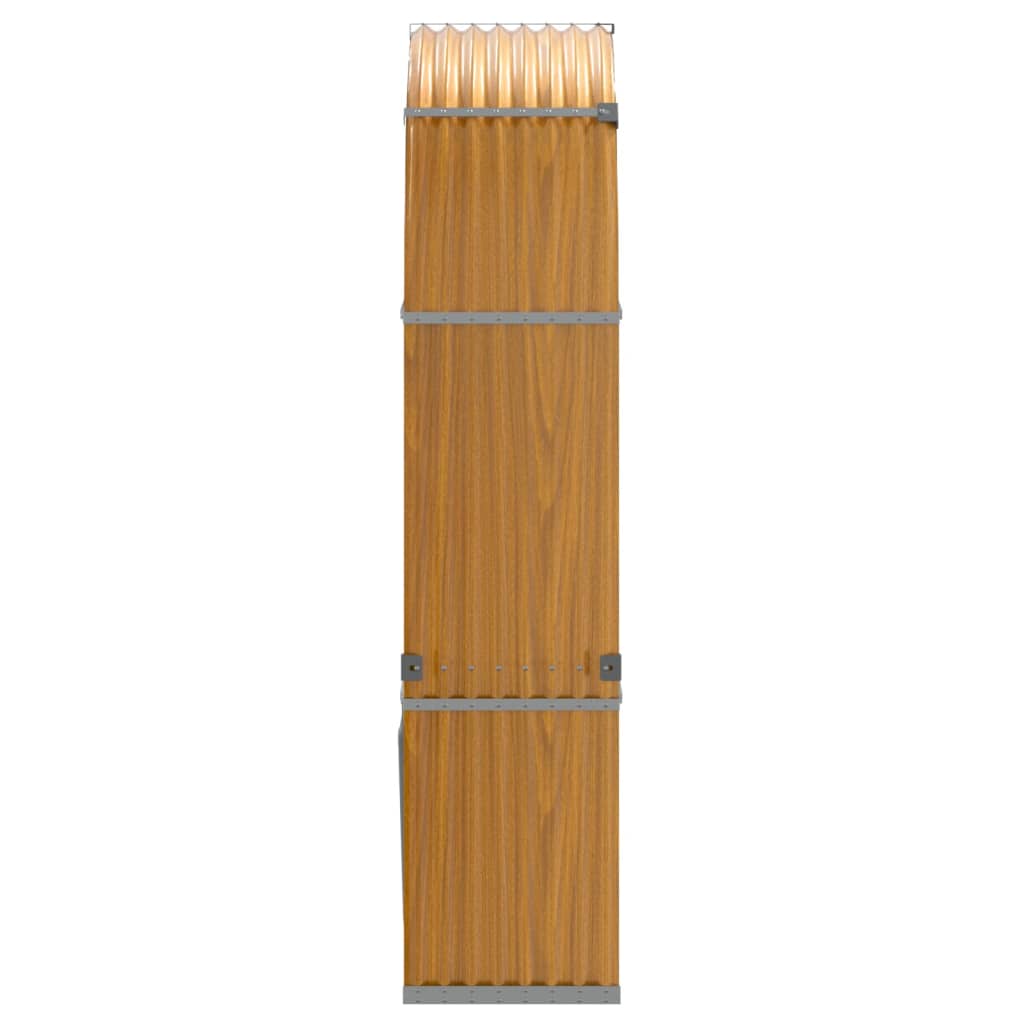 brændestativ 120x45x210 cm galvaniseret stål trælook